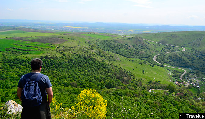 Hiking and hill-walking at  Turda Gorge (Cheile Turzii) nature reserve in Cluj county